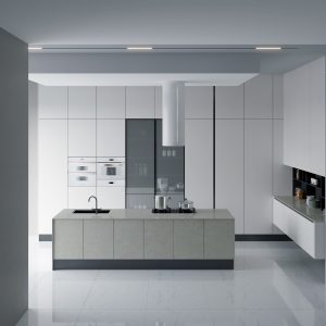 Mimetech Stone Nature light grey kitchen