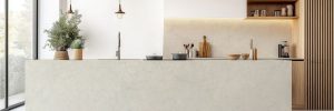 Nature beige kitchen island ambiance Mimetech Stone