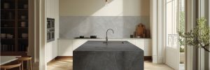 Nebula dark grey kitchen ambiance Mimetech Stone