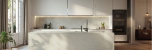 Terra beige kitchen ambiance Mimetech Stone
